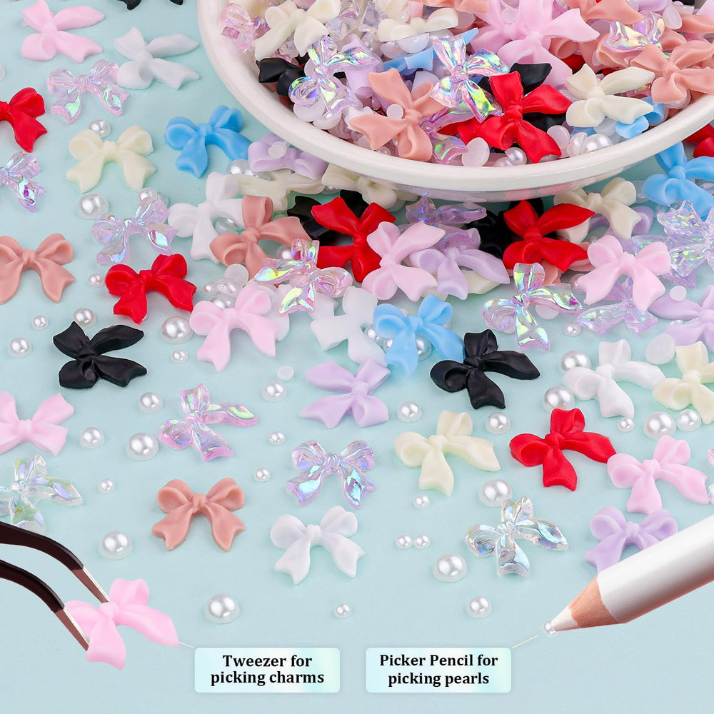 BELLEBOOST flatback pearls 2-4mm add subtle shine to nails.