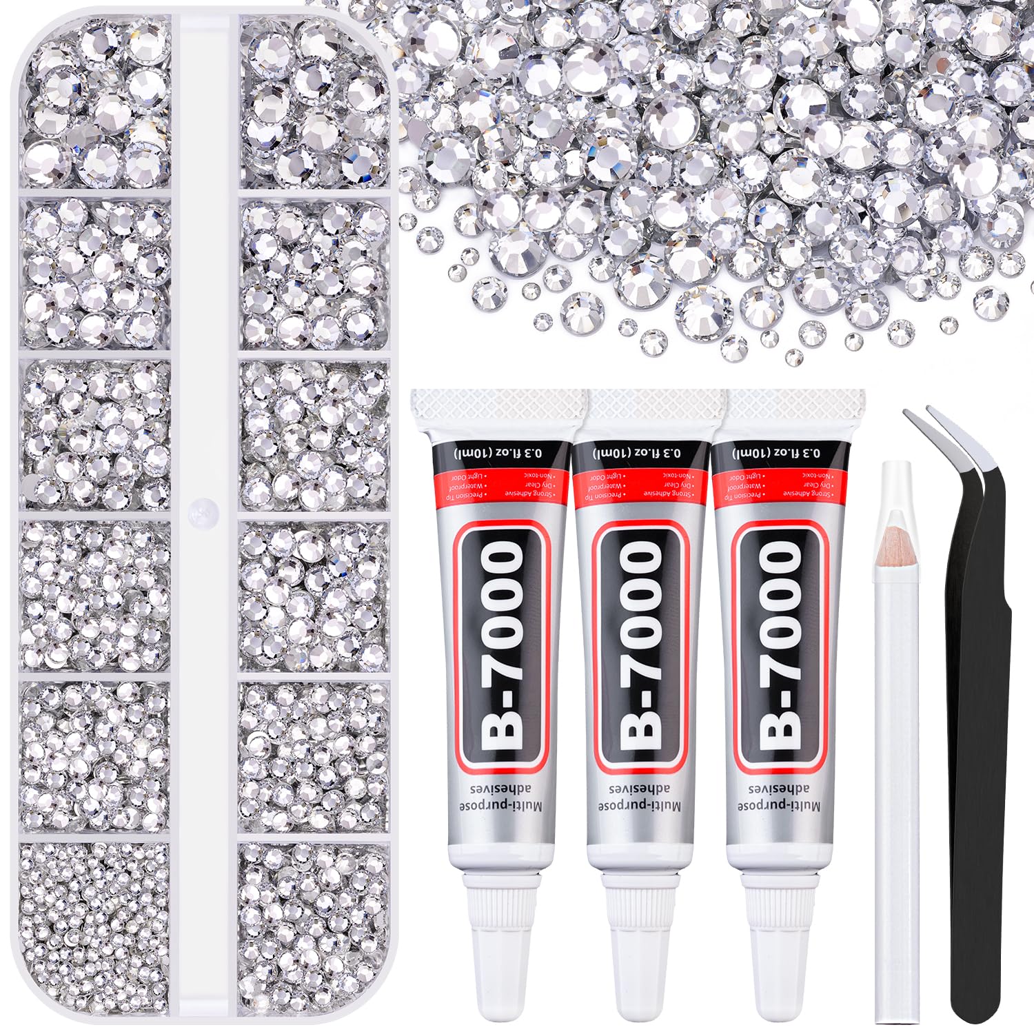 BELLEBOOST flatback rhinestones 2mm for precise nail art and crafts
