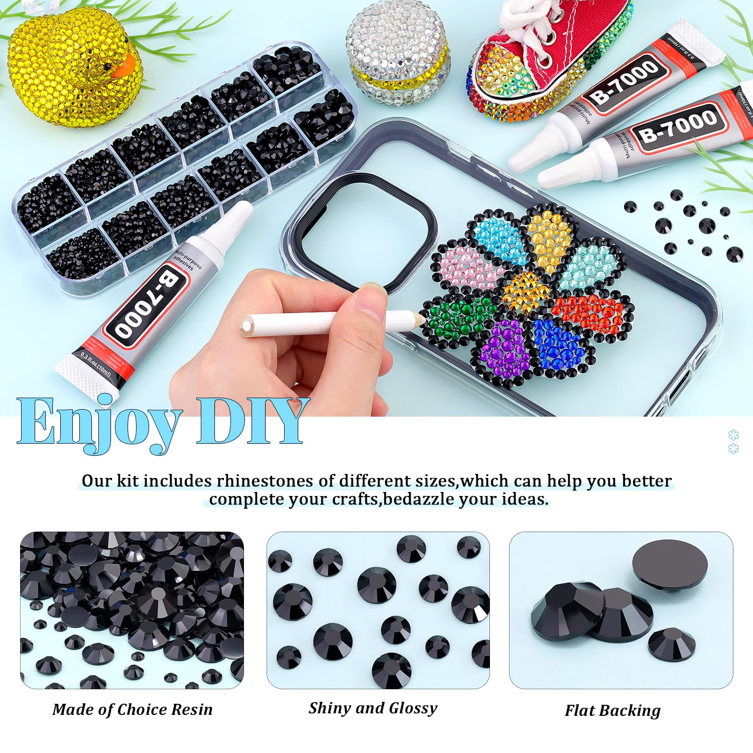 BELLEBOOST flatback rhinestones 3mm for detailed nail art and accessories.