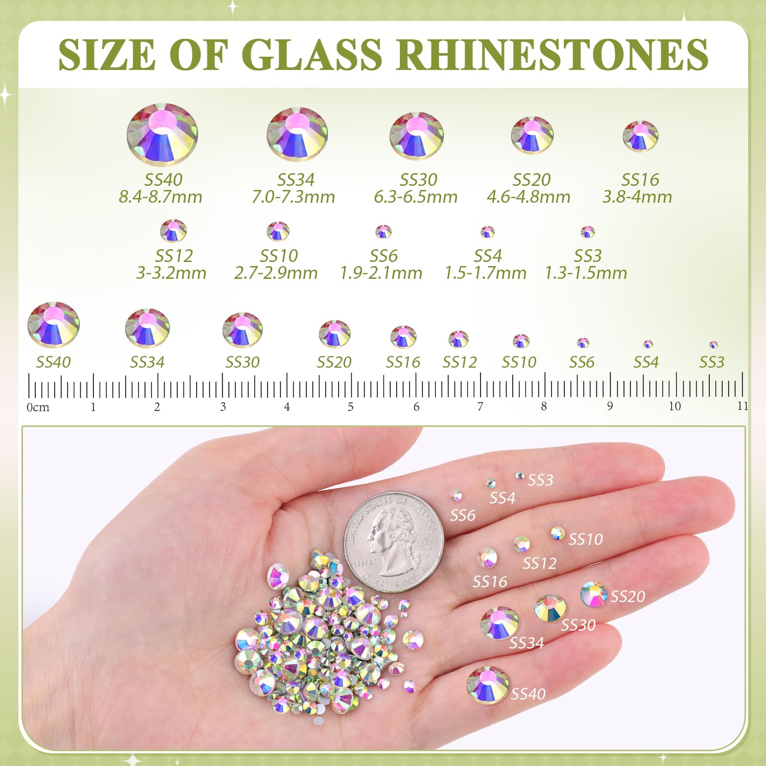 BELLEBOOST Glass rhinestones deliver vibrant color for tumblers and mugs.