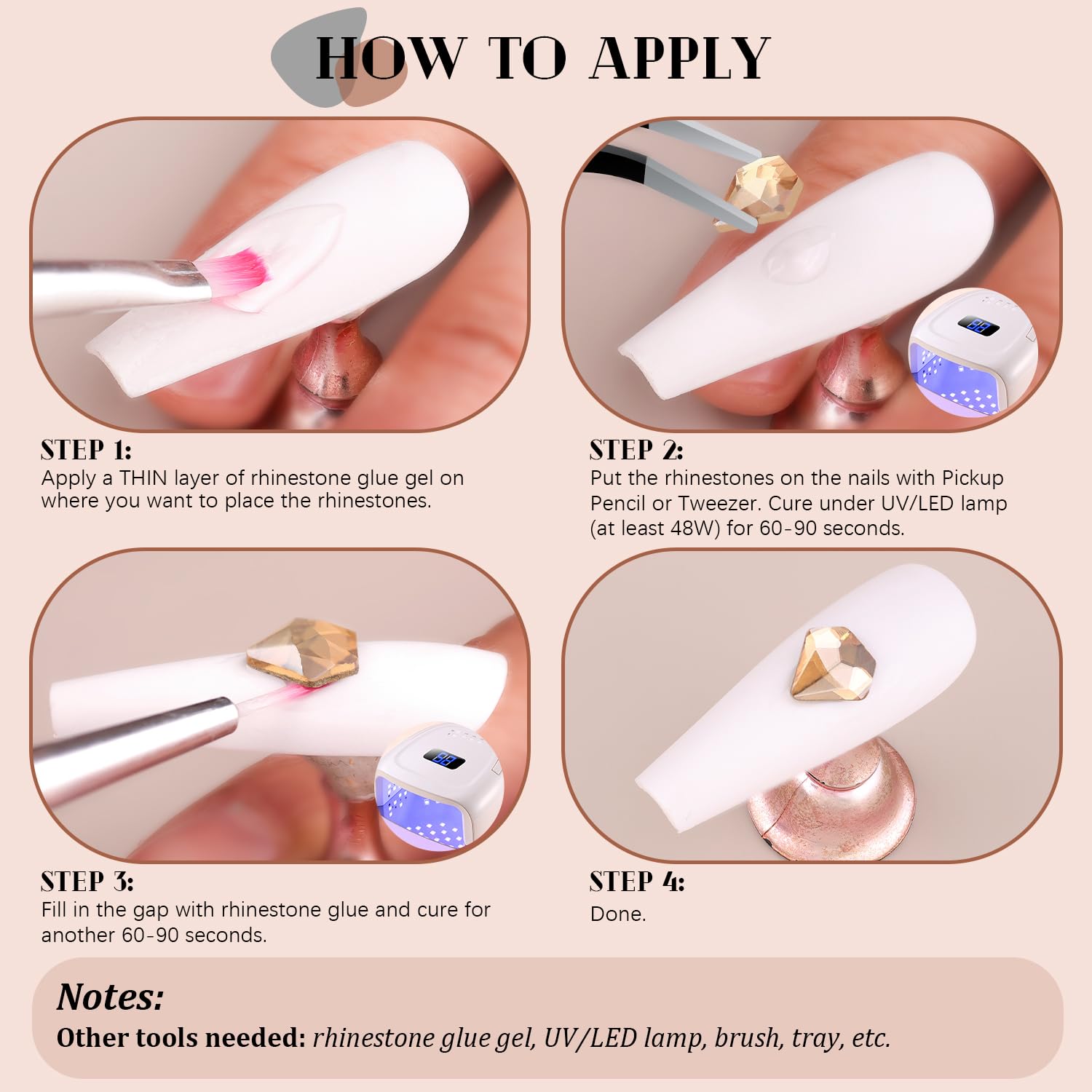 BELLEBOOST included tweezers and pickup pen boost precision application.