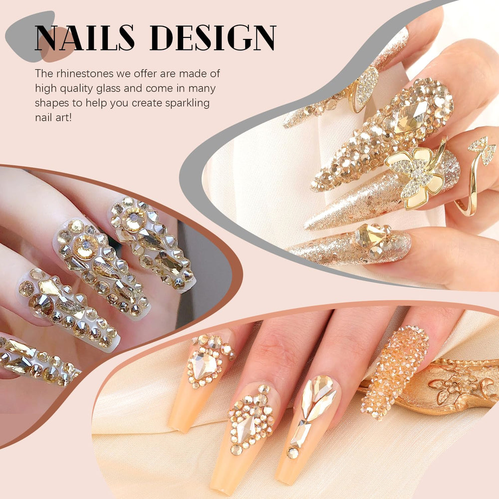 BELLEBOOST nail gems crafted from glass for long-lasting sparkle.