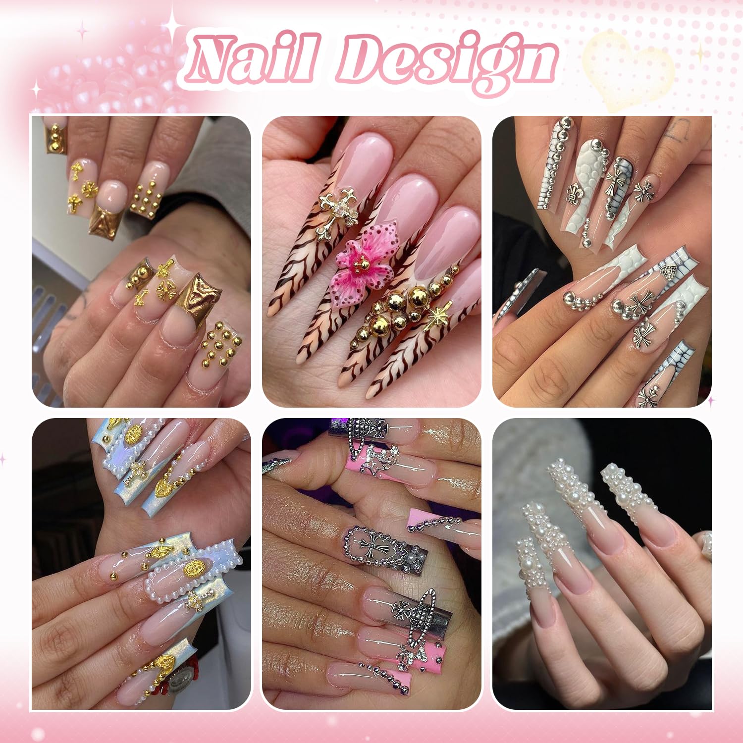 BELLEBOOST herramientas para uñas: lápiz recogedor y pinzas para colocar perlas con precisión.