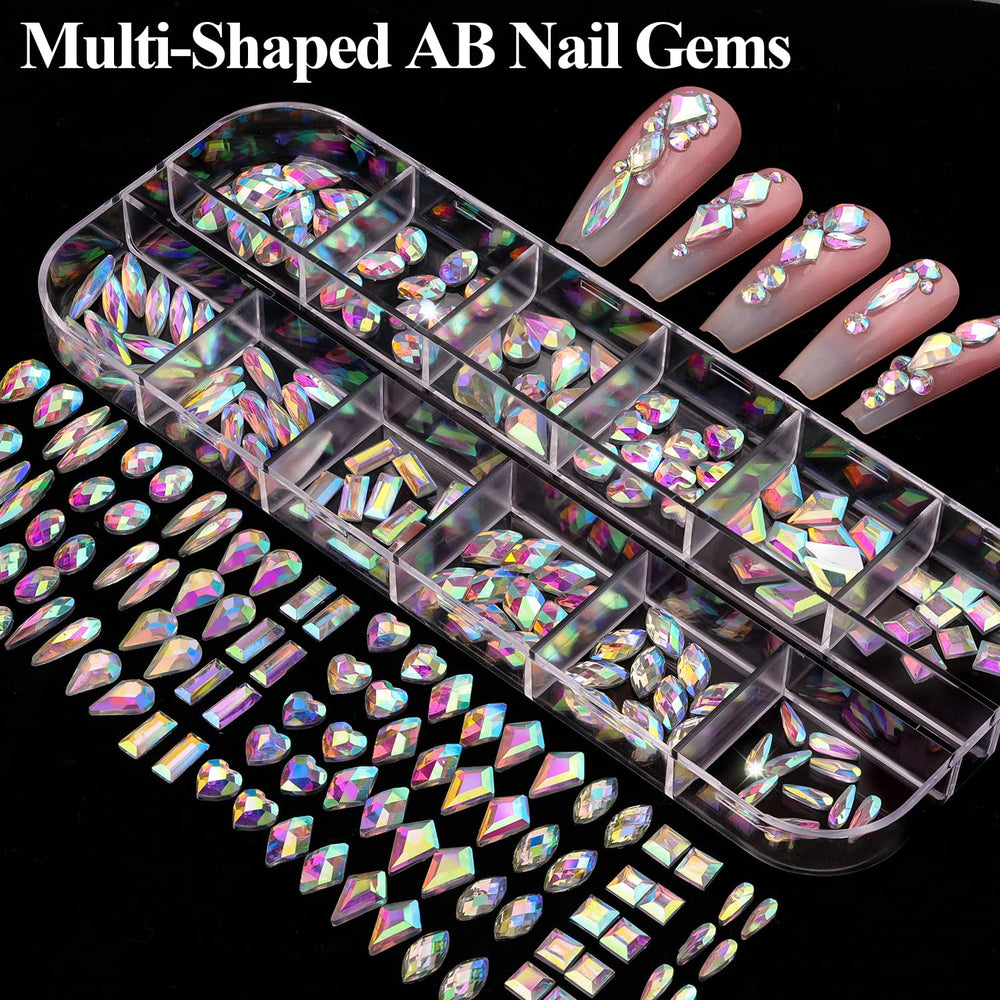 BELLEBOOST mixed-shapes bedazzling gems for creative nail art