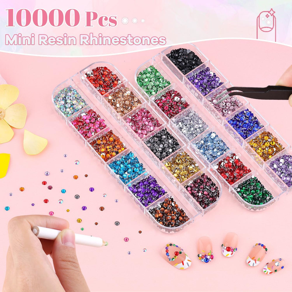 BELLEBOOST multicolor 2-3mm rhinestones palette enables versatile nail looks.