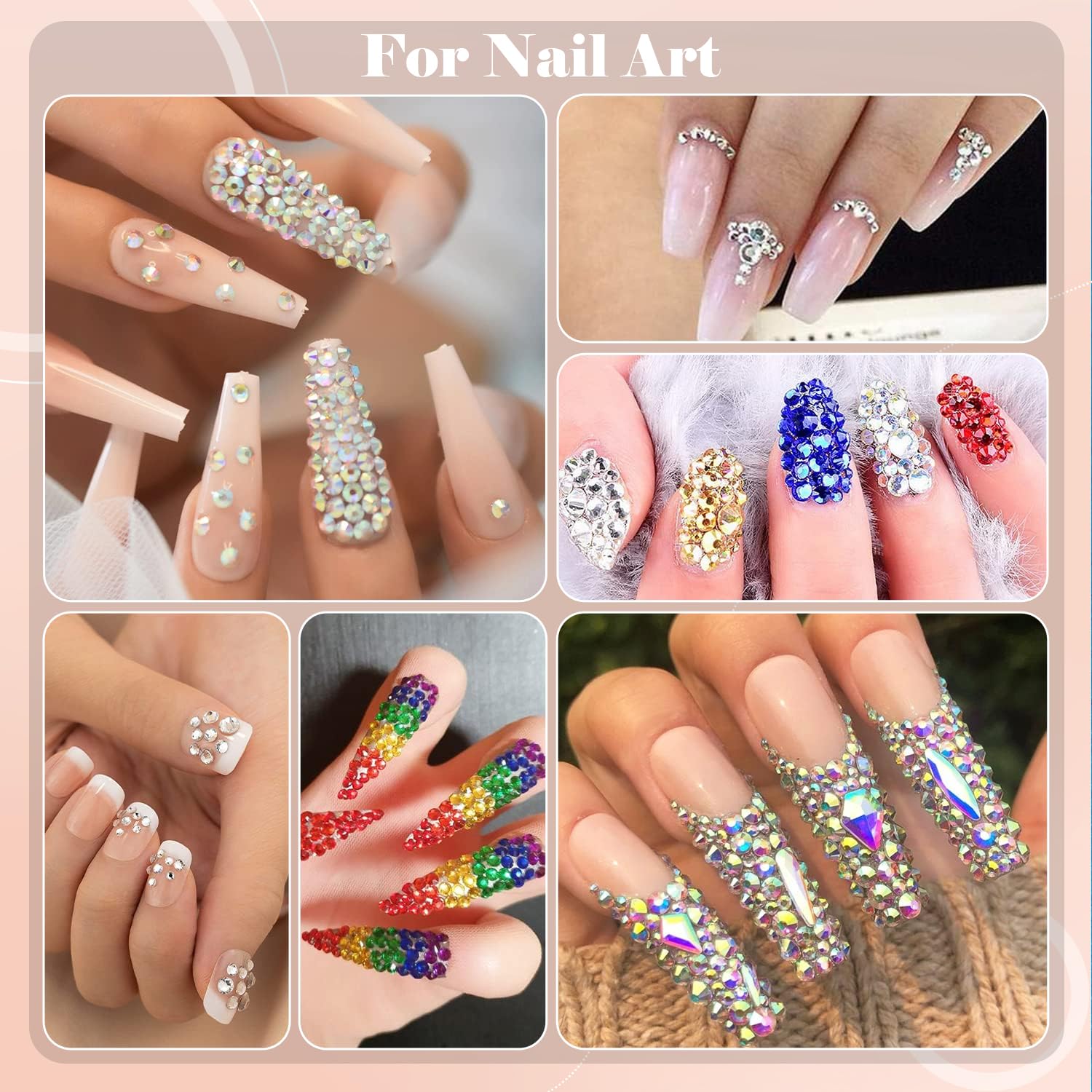 BELLEBOOST Nail Art Design on nails with sparkling detail.