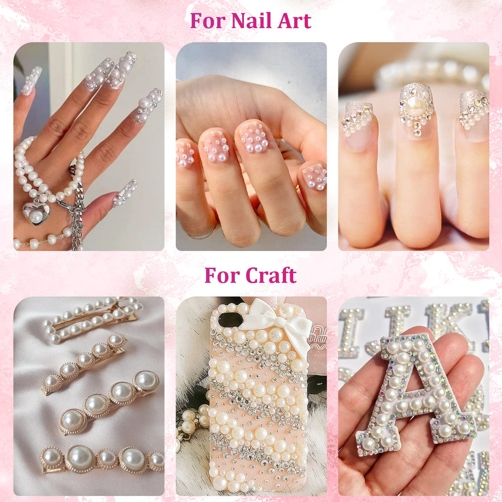 BELLEBOOST pearls set with sizes 2 to 8 mm for versatile uses in art and makeup