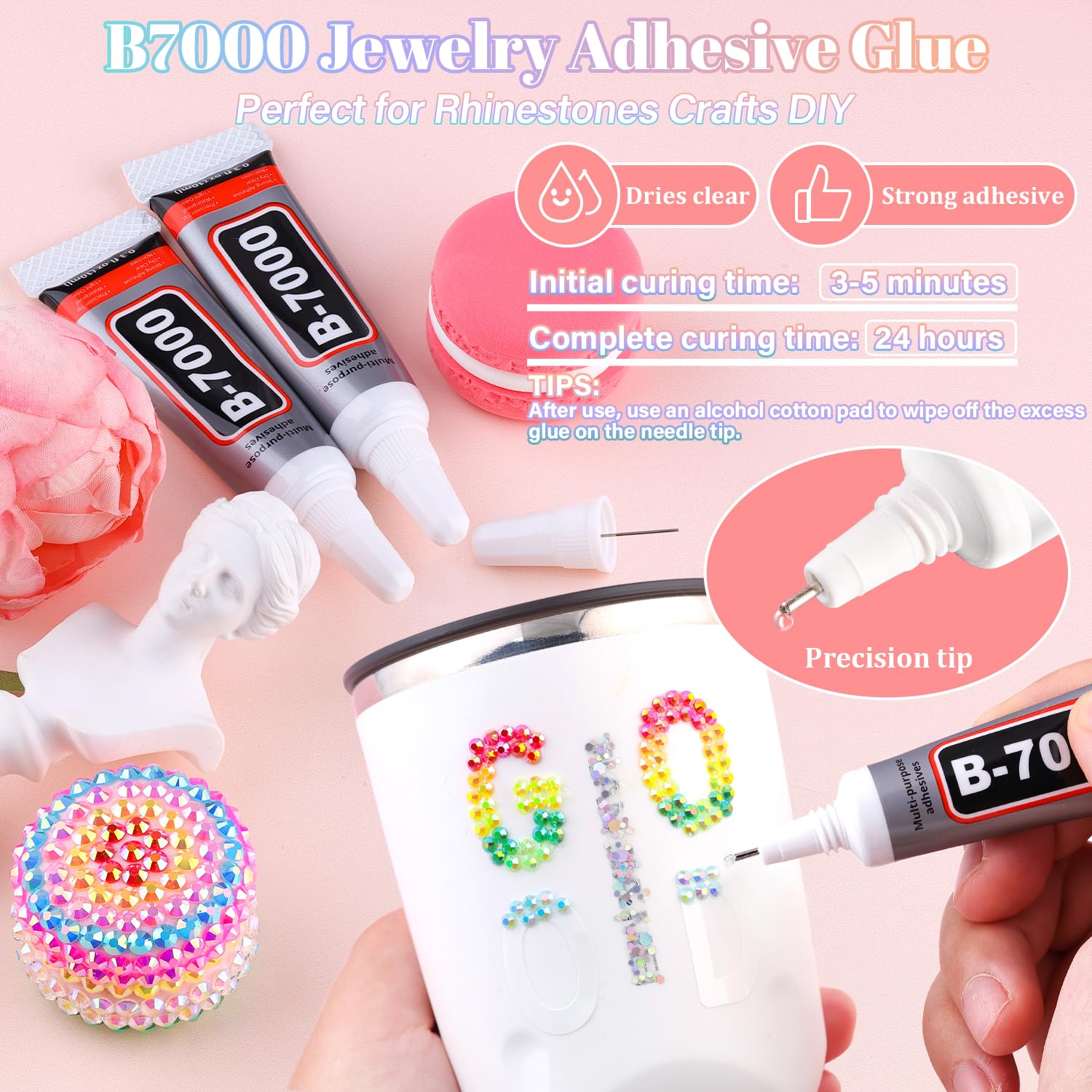 BELLEBOOST pegamento B7000 transparente para fijación duradera en gemas