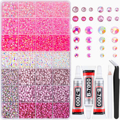 Piedras rosadas BelleBoost para decoraciones brillantes en manualidades.