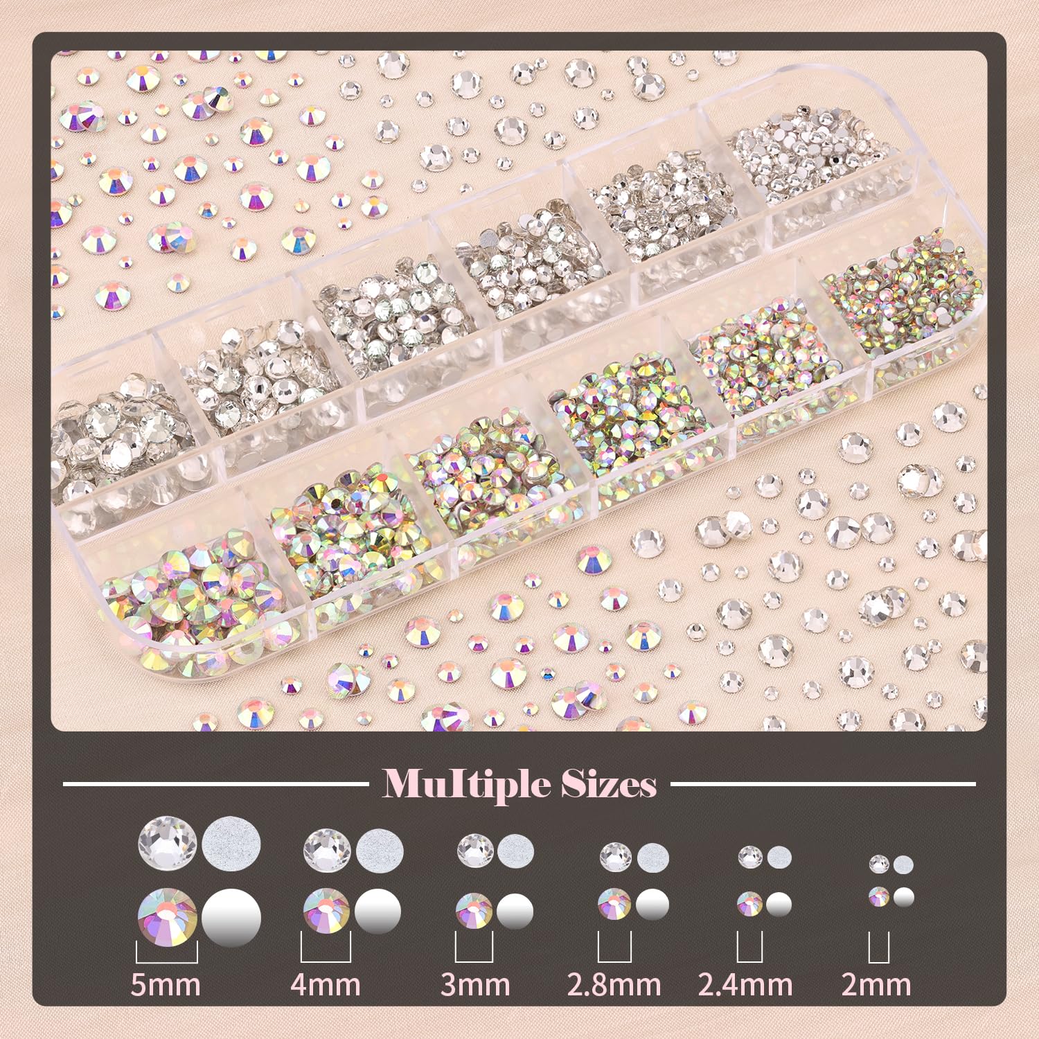 BELLEBOOST Rhinestones Flat-back Mixed Colors for versatile nail decor.