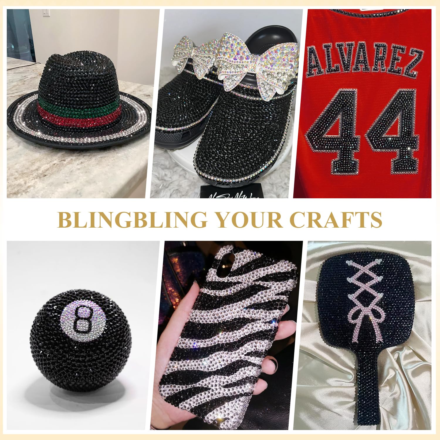 BELLEBOOST shoe decoration rhinestones jet-black flatback glam for sneakers.