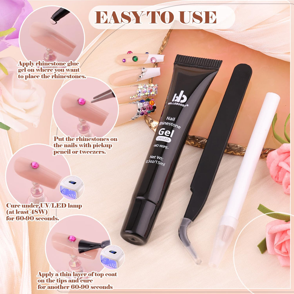BELLEBOOST Tweezer for accurate gemstone application and cleanup.