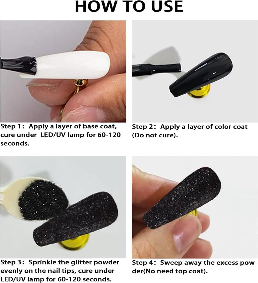 Bellecrey destellos brillantes para uñas, fáciles de aplicar y duraderos