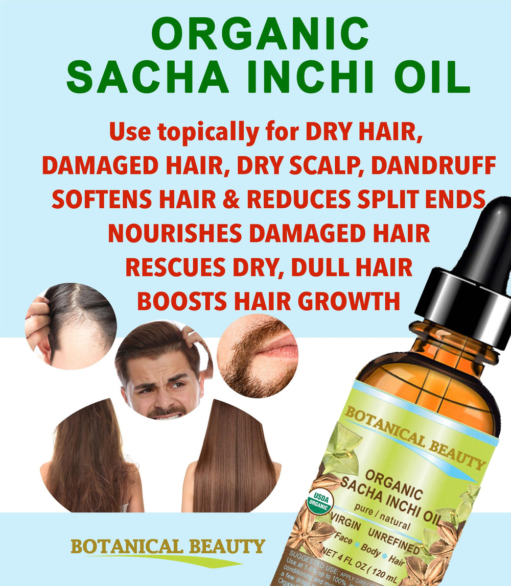 Aceite de Sacha Inchi, ingredientes orgánicos certificados.