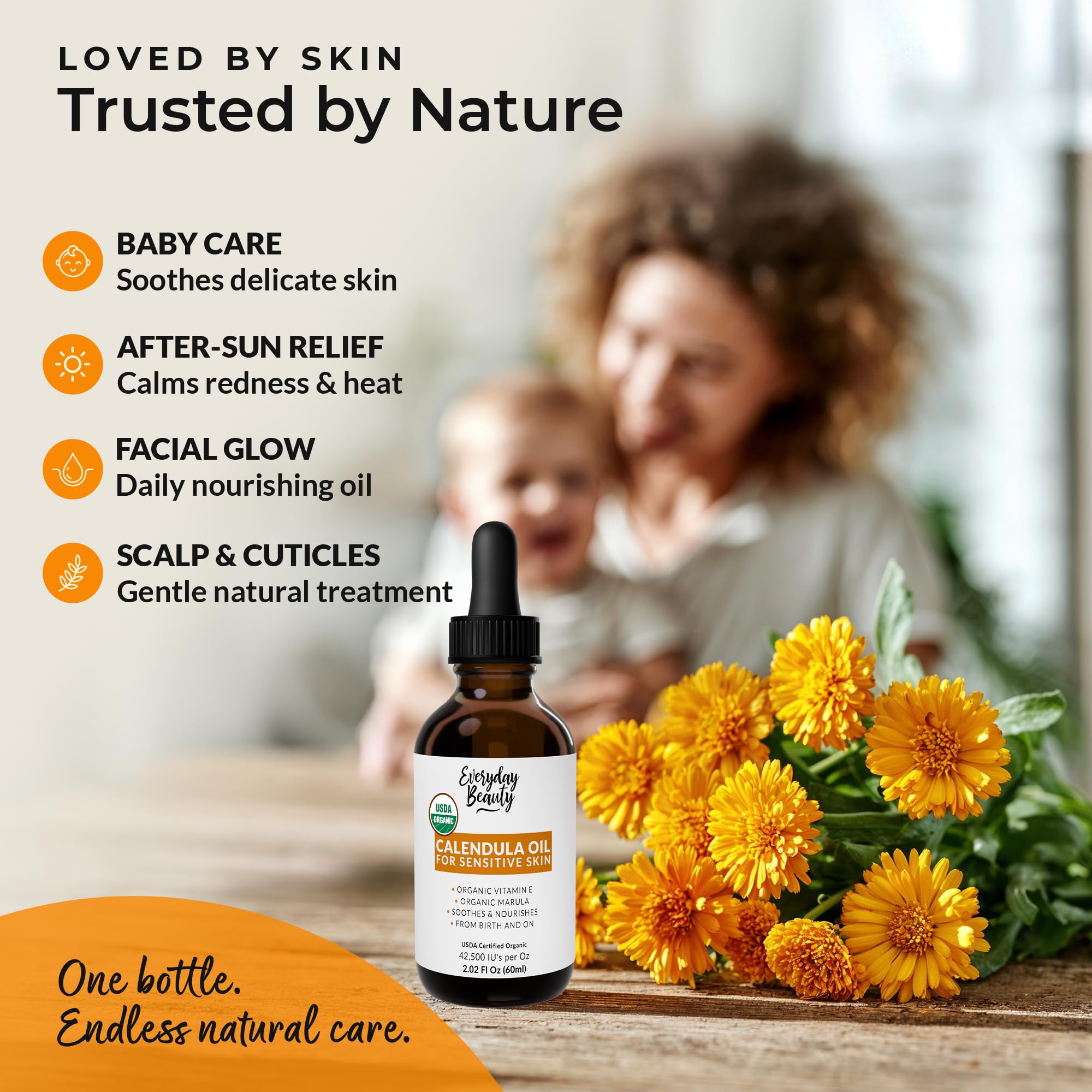 Belleza Diaria Calendula Aceite para cara y cuerpo: uso versátil para piel seca
