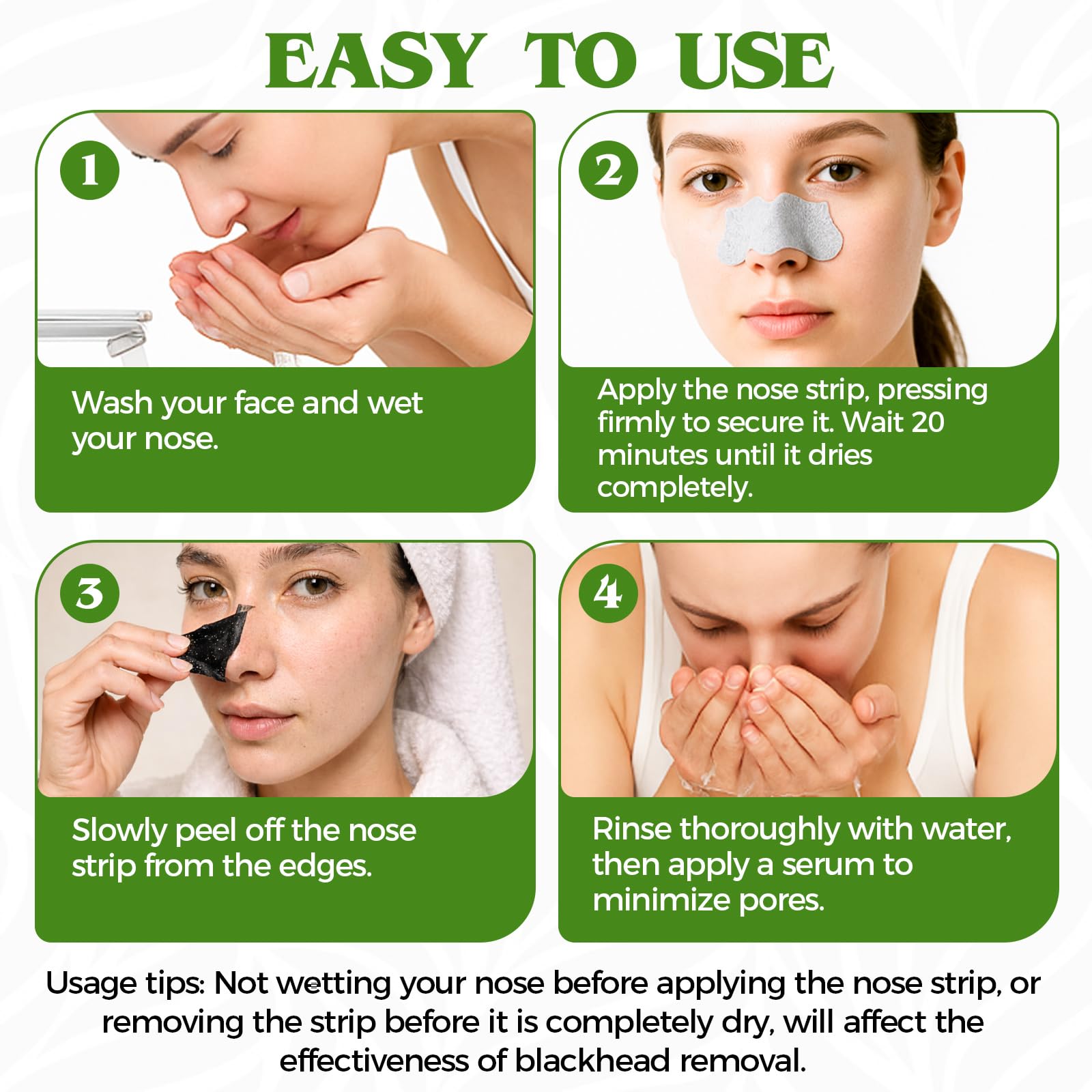 Bellisinno 10-count nose strips box for at-home care