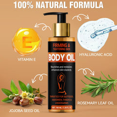 Bellisinno Body Firming Oil elasticity improvement supports firmer-looking skin.