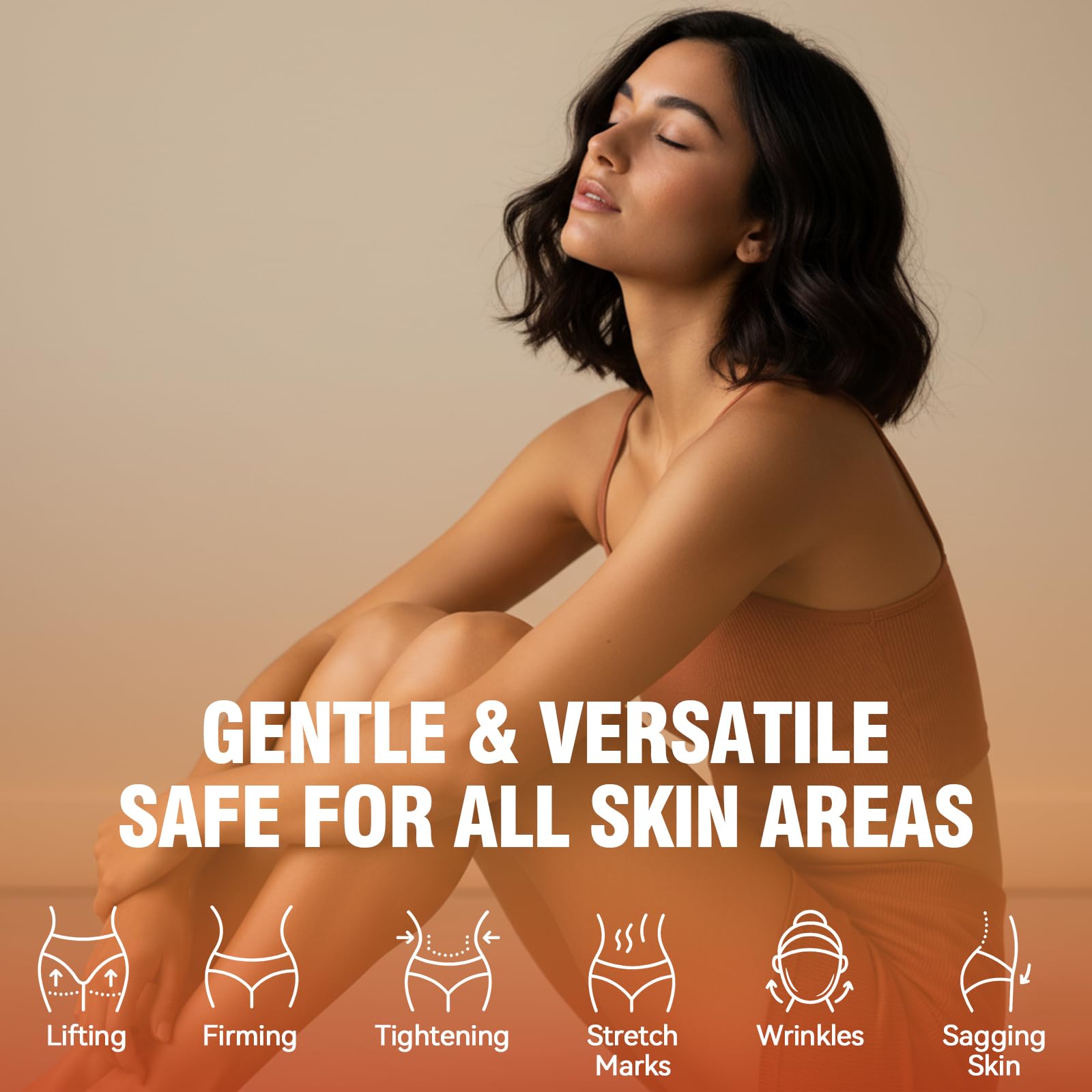 Bellisinno Body Firming Oil silky texture dispense highlights smooth, non-greasy finish.