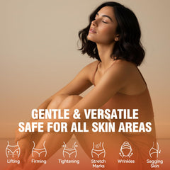Bellisinno Body Firming Oil silky texture dispense highlights smooth, non-greasy finish.