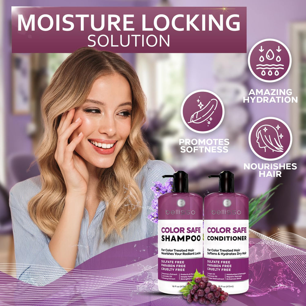 Bellisso argan and coconut infusion showcases nourishing oils for softness.