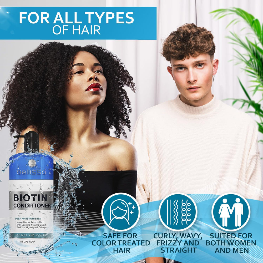 Smoothed curls with Bellisso Biotin Conditioner for defined movement.