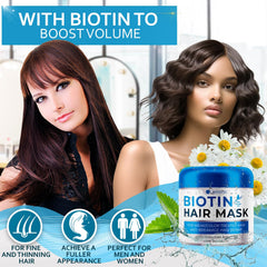 Mascarilla de biotina Bellisso, textura cremosa para cuidado suave del cabello.