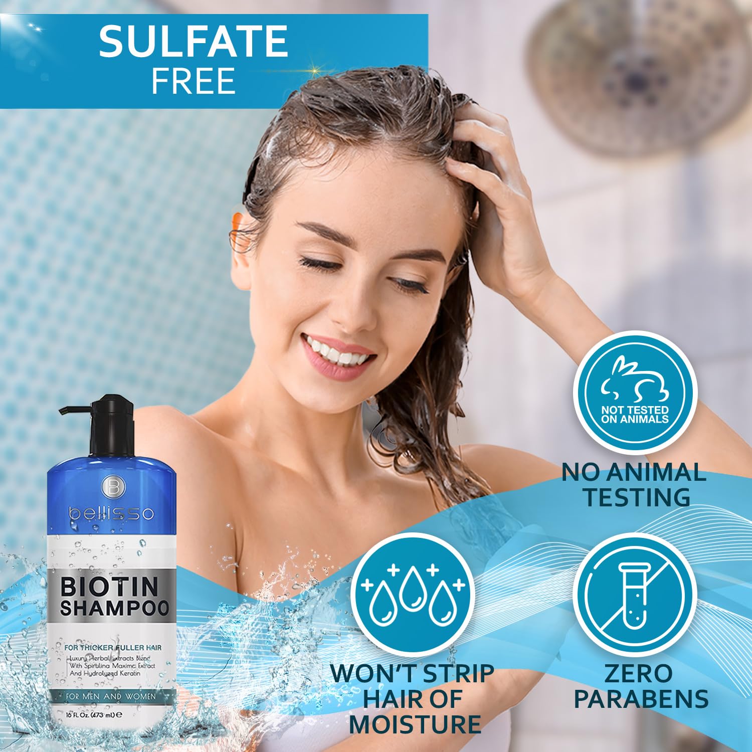 Creamy lather forms, signaling gentle cleansing for thinning hair