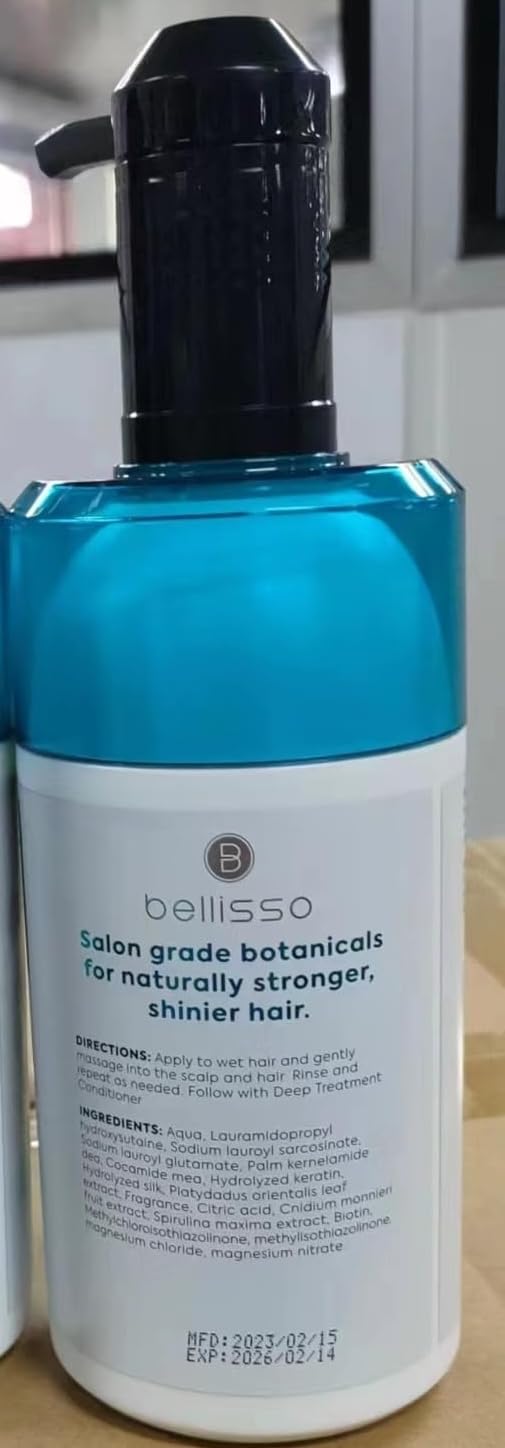 Bellisso salon-grade formula displayed with premium bath set
