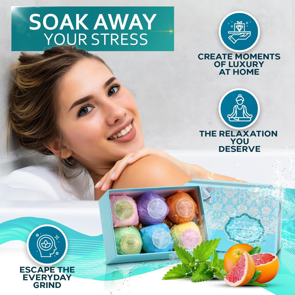 Bellisso bombas de baño XXL con aceites esenciales: aromas revitalizantes.