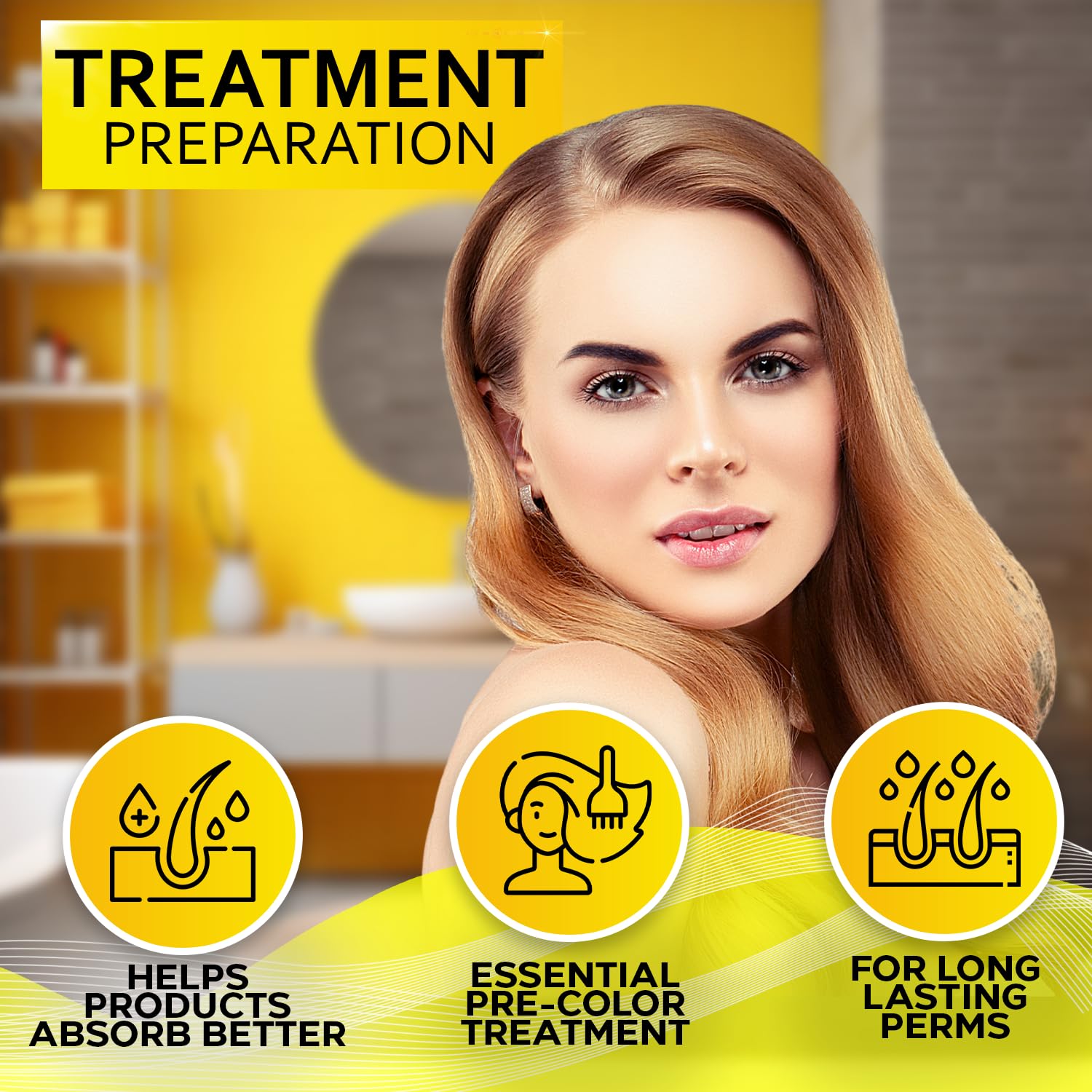 Bellisso cabello teñido protegido, color más vivo y suave al tacto