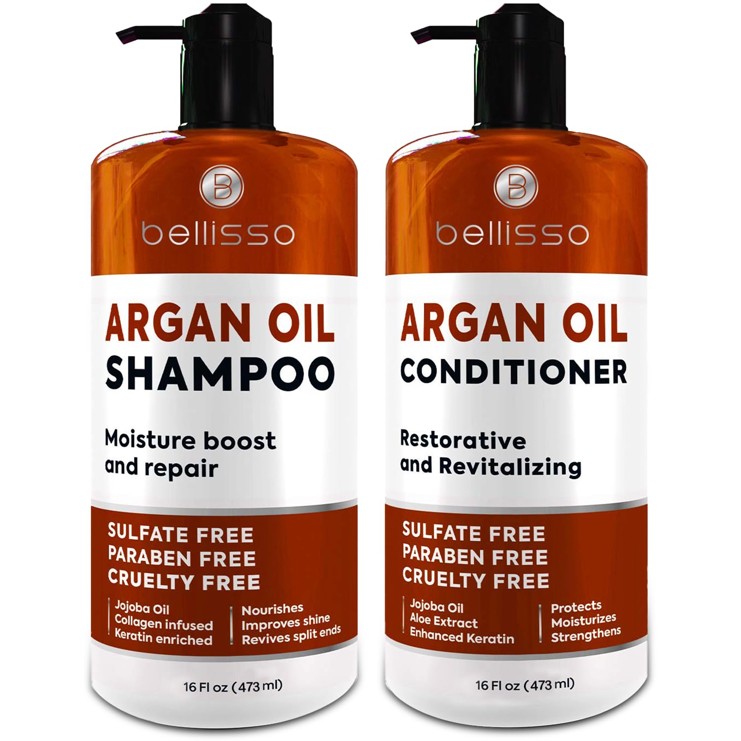Bellisso champú aceite de argán brillo: cabello suave y radiante.