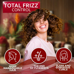 Bellisso Curly Conditioner bottle dispensing rich moisture for tousled curls.