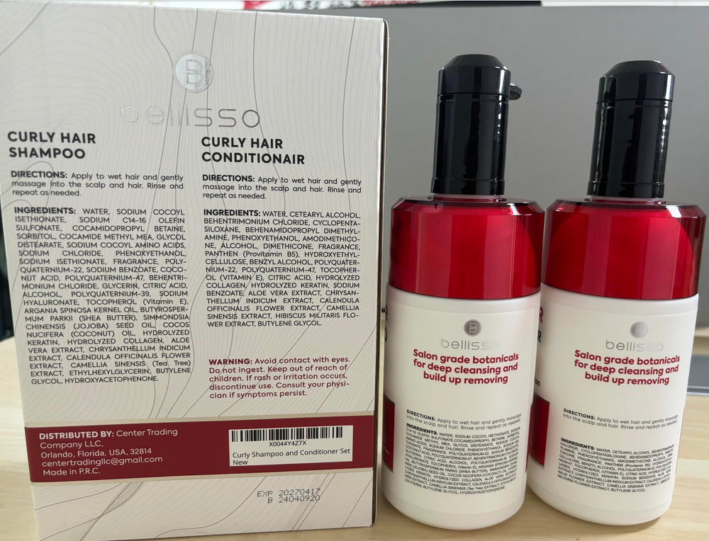 Bellisso Curly set promotes hydrated, defined curls for all genders.