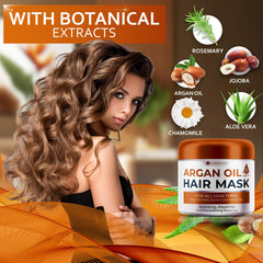 Bellisso mascarilla argan marroqui, aplicación manual para cabello dañado y resecado