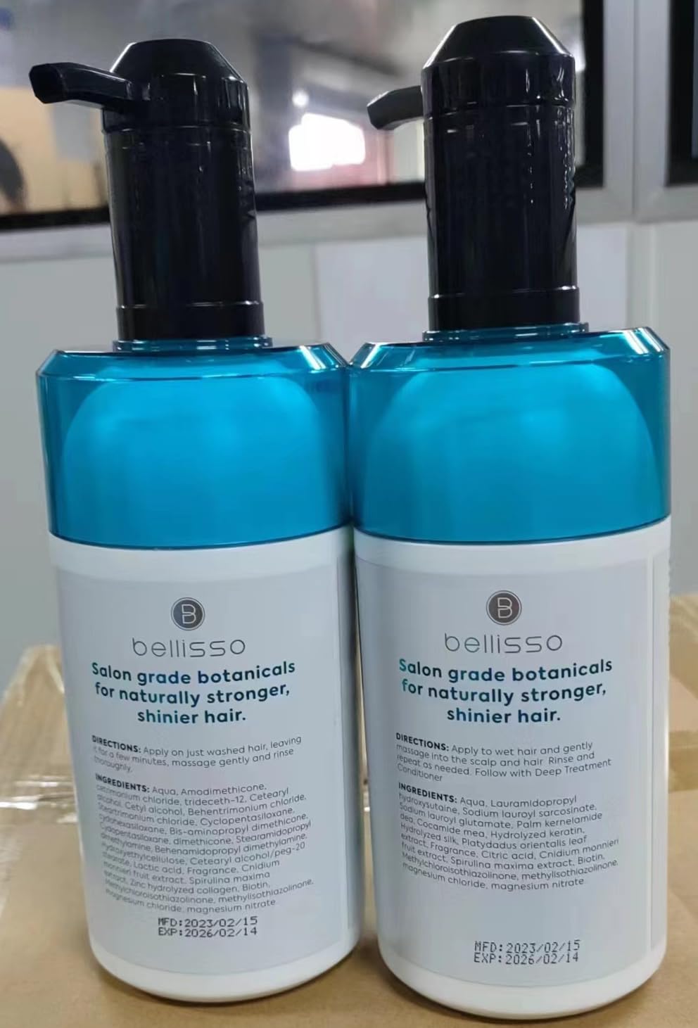 Bellisso sulfate free formula graphic highlighting all hair types compatibility.