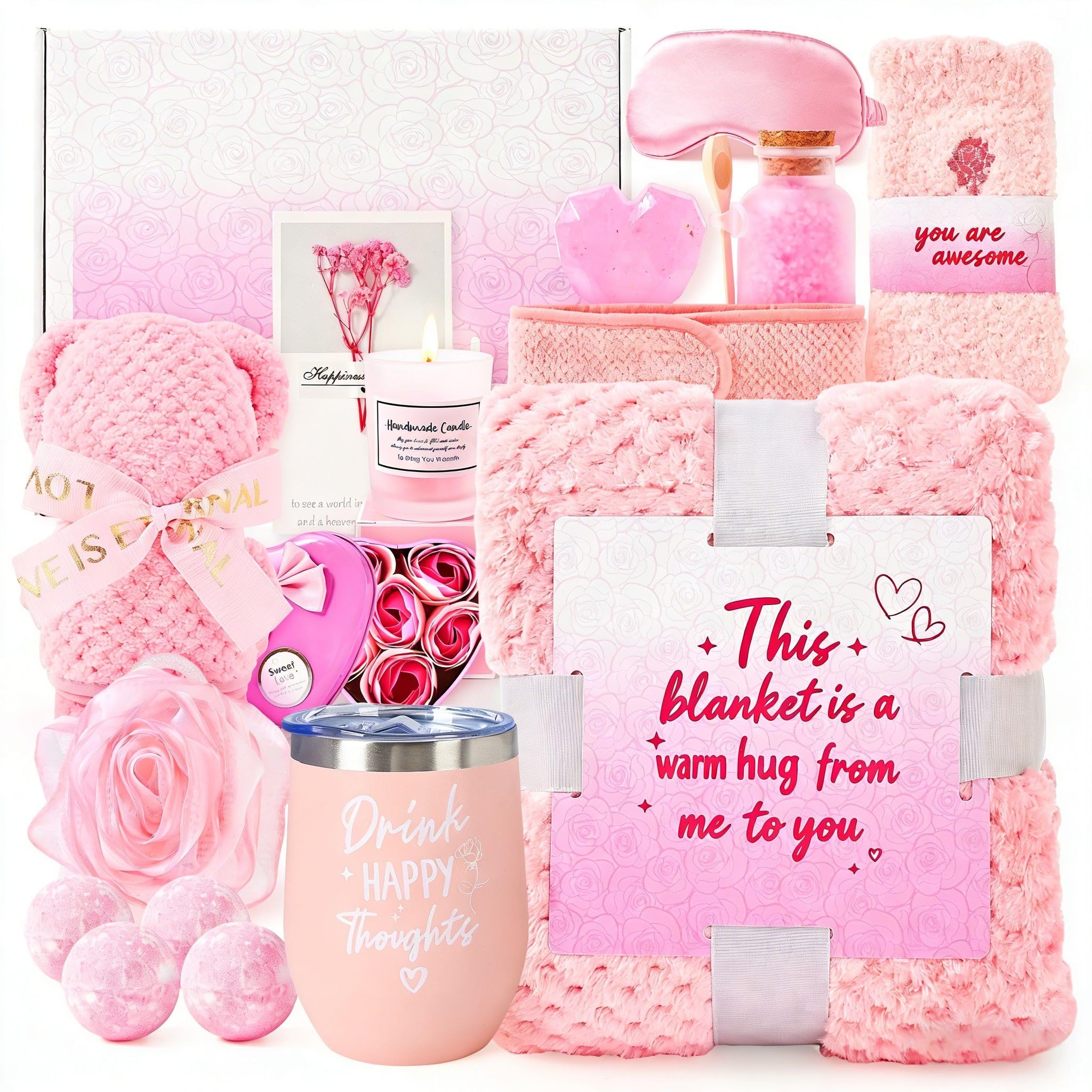 Belloxis cesta spa 15 piezas rosa para relajación en casa