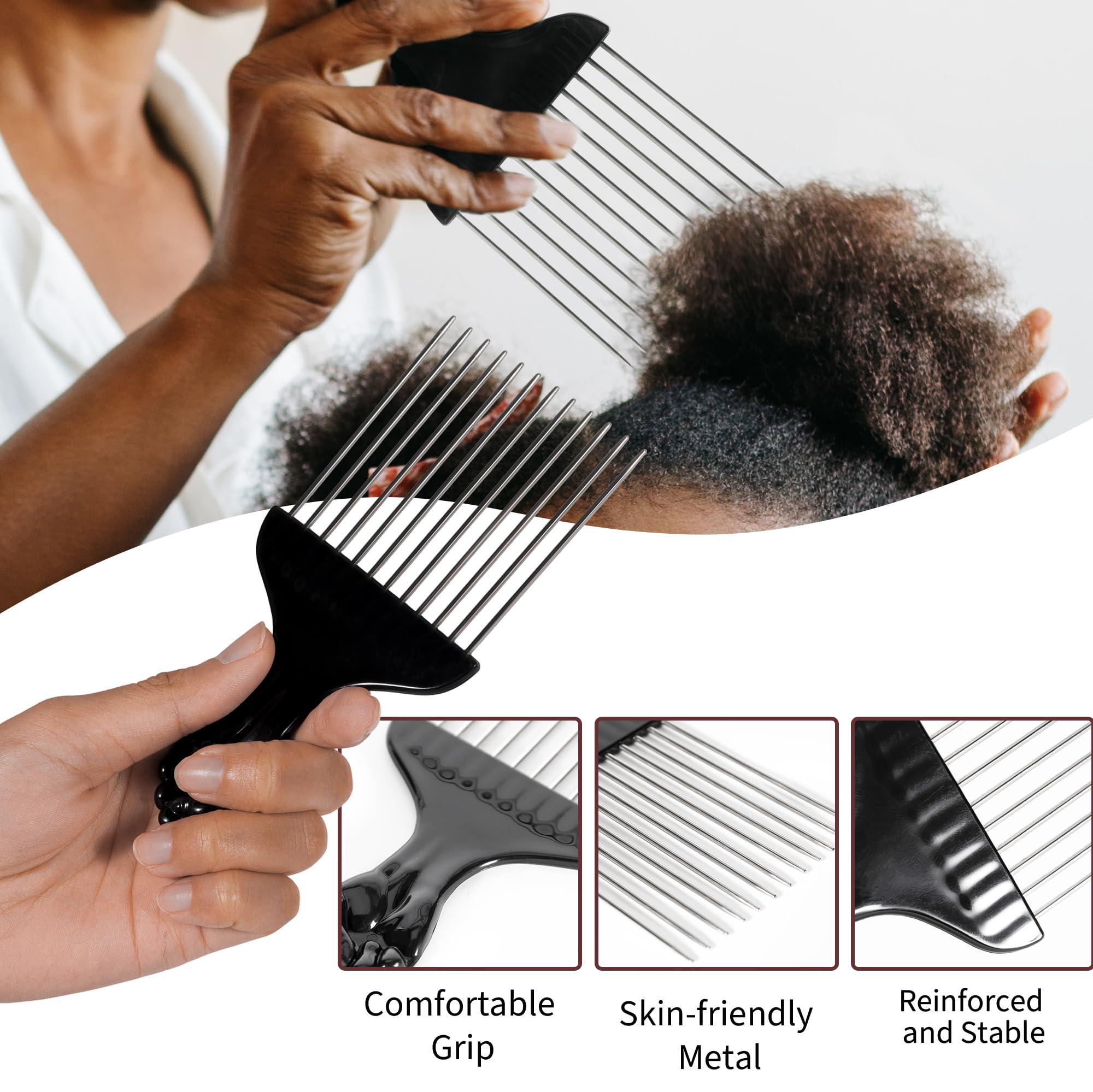Belongtous ergonomic handle supports comfortable grip during styling.
