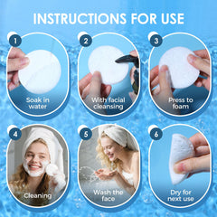 Belongtous facial sponges for makeup removal with soft, thorough cleansing.