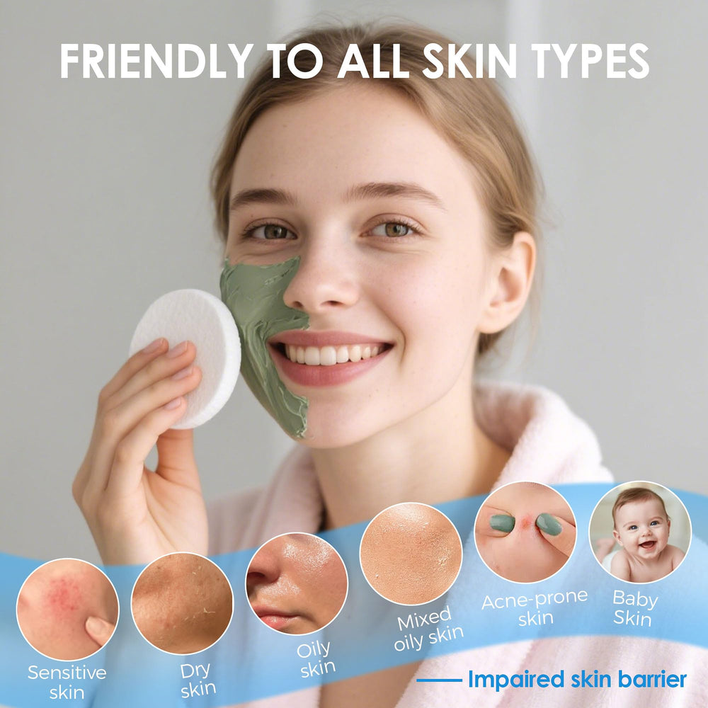 Belongtous natural cellulose sponges made from wood pulp for skin-friendly cleansing.