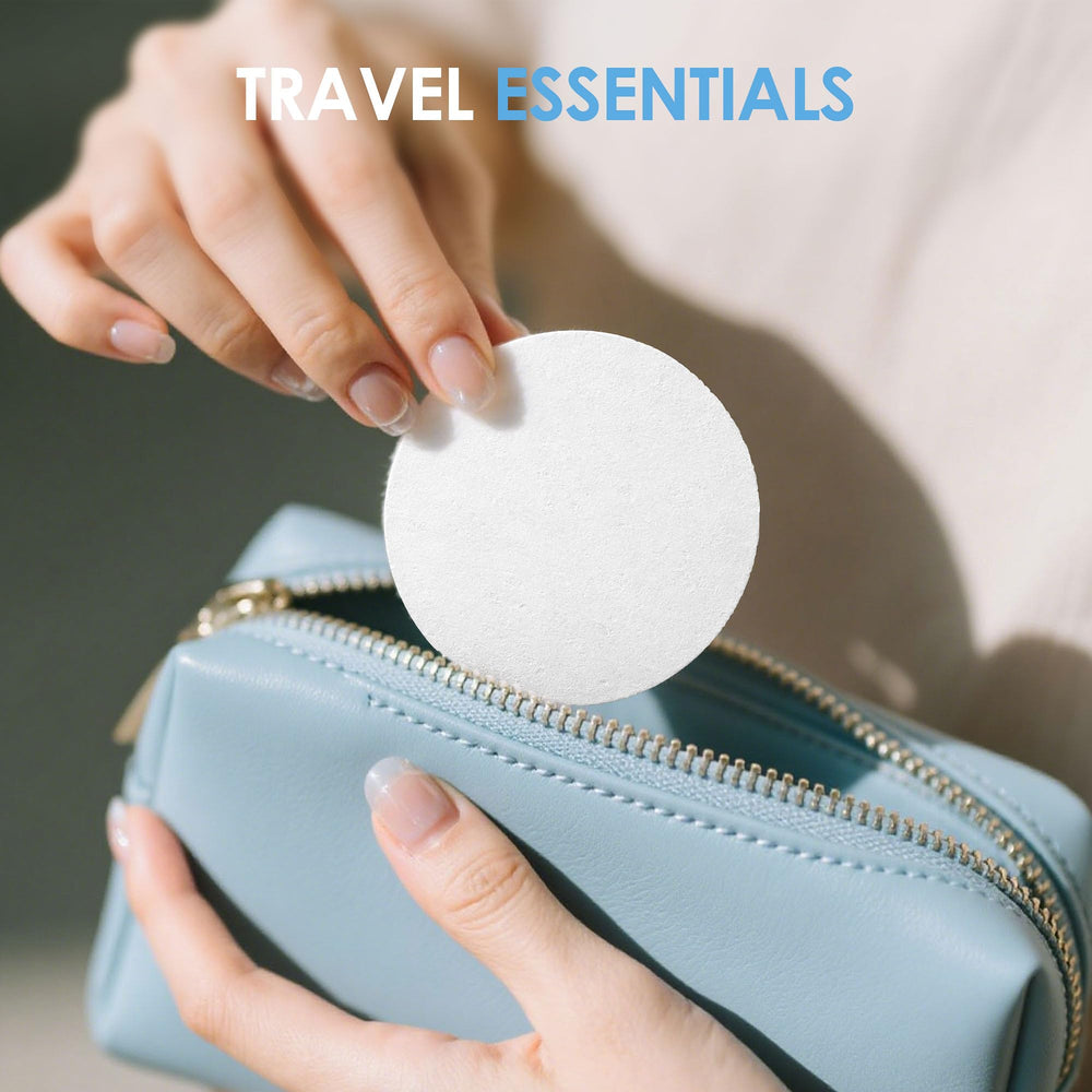 Belongtous travel-friendly sponges fit inside bags for on-the-go skincare.