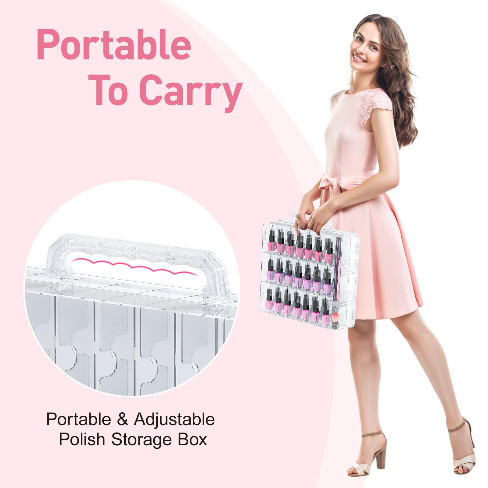 Beloving organizer with six adjustable dividers for flexible storage.