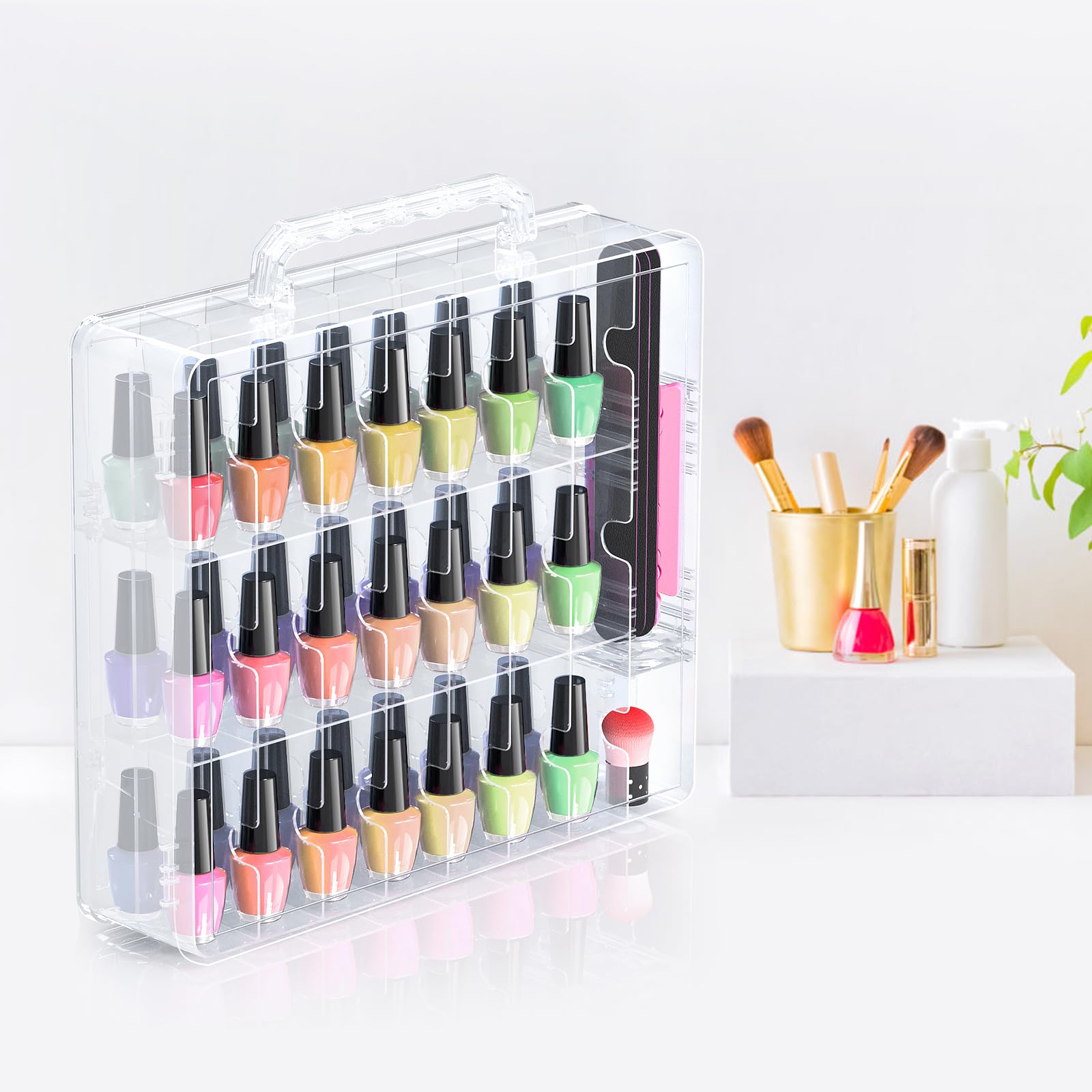 Beloving portable handle enables travel-friendly storage.