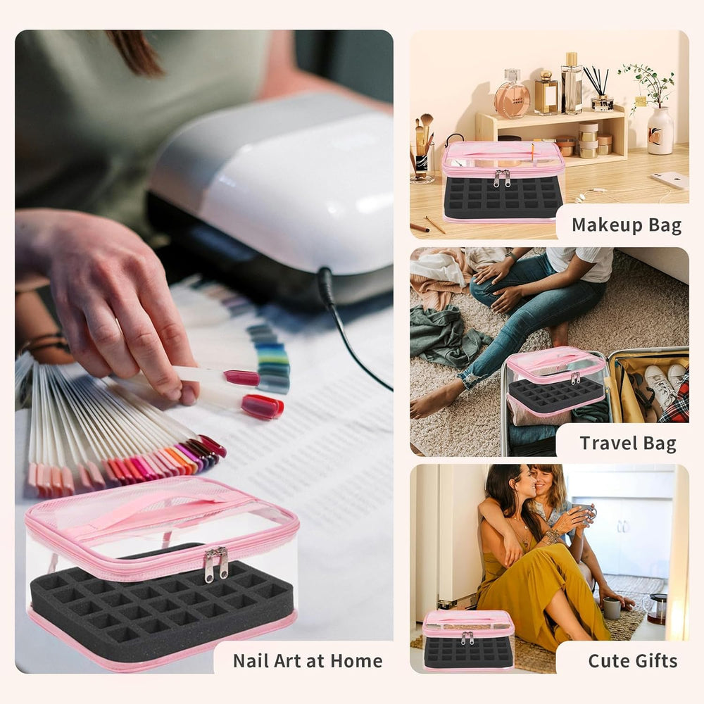 Beloving see-through display speeds bottle selection during manicures.