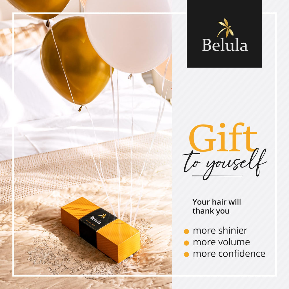 Belula hair care routine setup with brush and accessories for clean styling