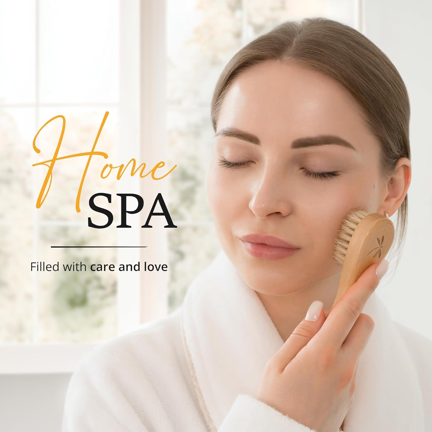 Belula private ritual dry brushing close-up emphasizing a spa-like experience