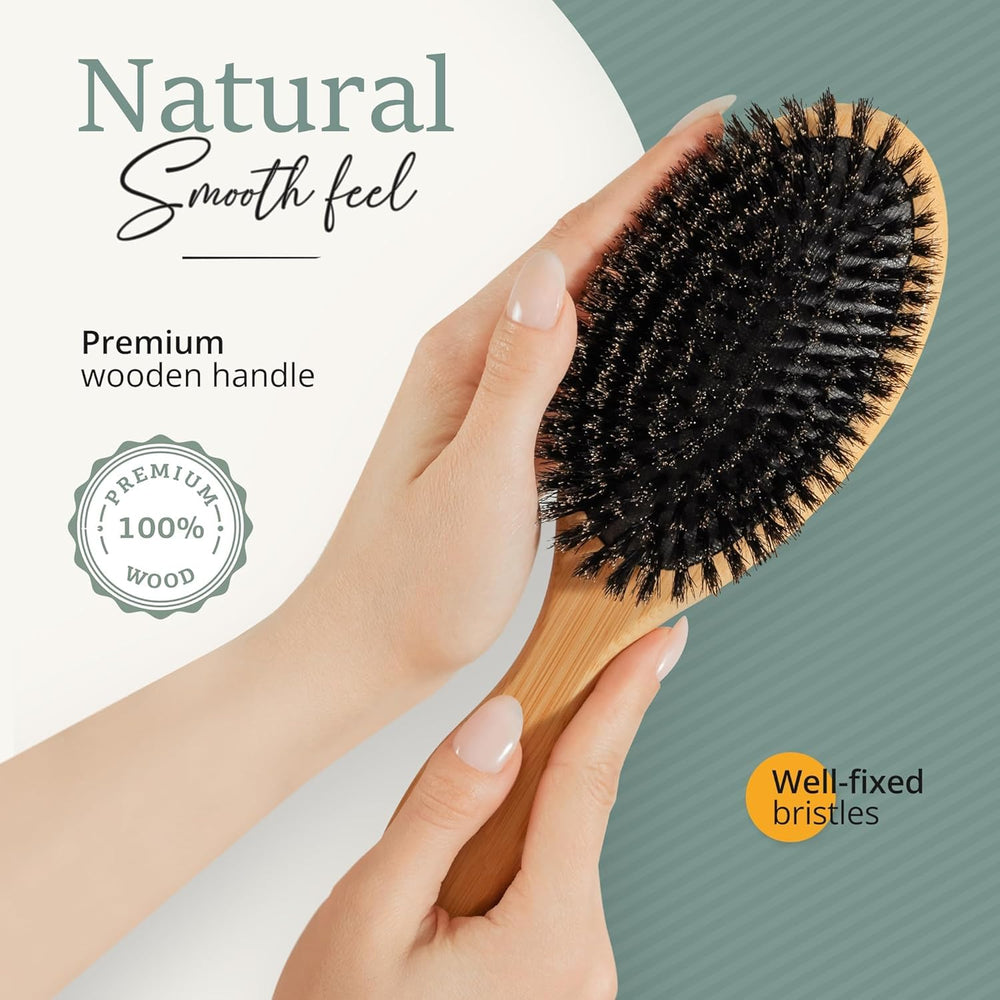 Belula hair care set on display with premium wood accents for luxury feel