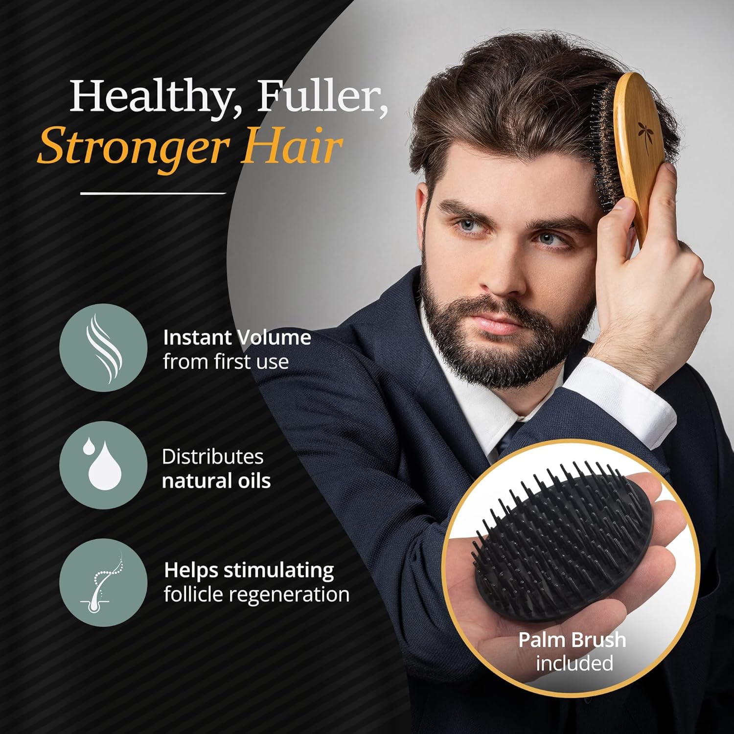 Belula travel bag keeps the grooming set organized on the go.