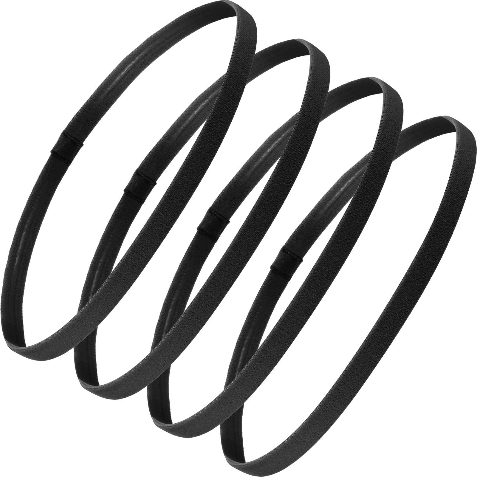 Bememo thick non-slip headband in black for secure workouts