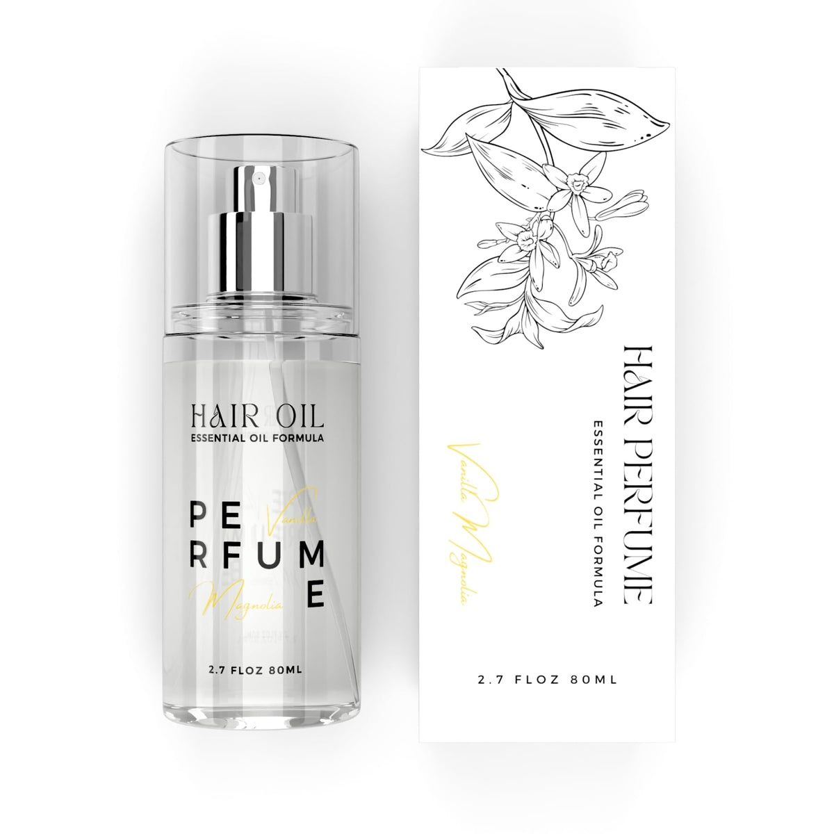 Benatu Aceite perfumado para cabello Vainilla Magnolia: frasco elegante para perfumar