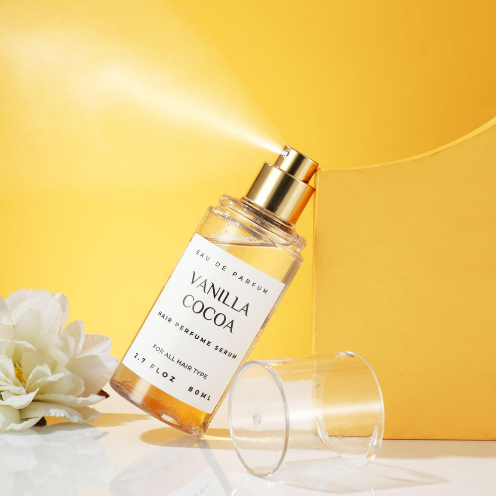 Benatu wearing fragrance in hair for subtle aroma.
